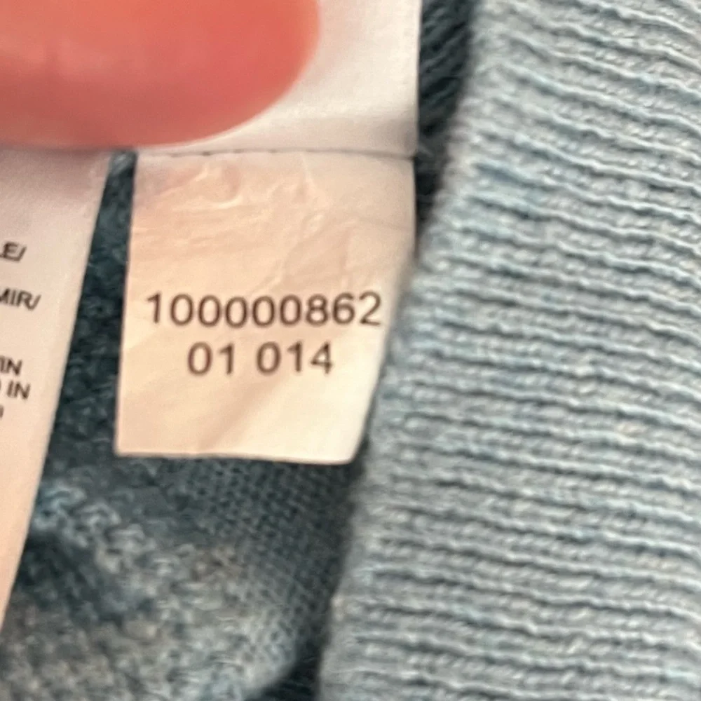 Brooks Brothers Sweater Cashmere Blend Men’s XL Light Blue Stripe Crew Neck